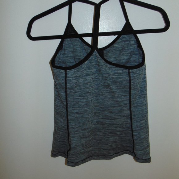 Nike Dri Fit Blue w/ Black Athletic Strappy Sports Bra Tank Top Shirt Womens M - Picture 3 of 5